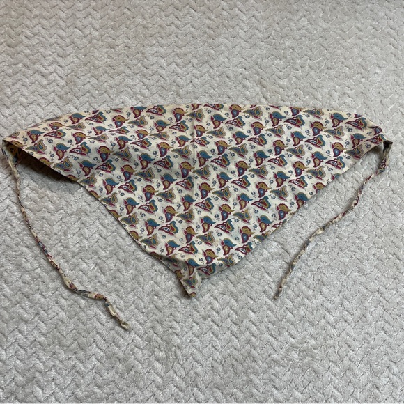 Vintage Paisley Head Bandana with‎ string | Boho Festival Cottagecore - Picture 4 of 9